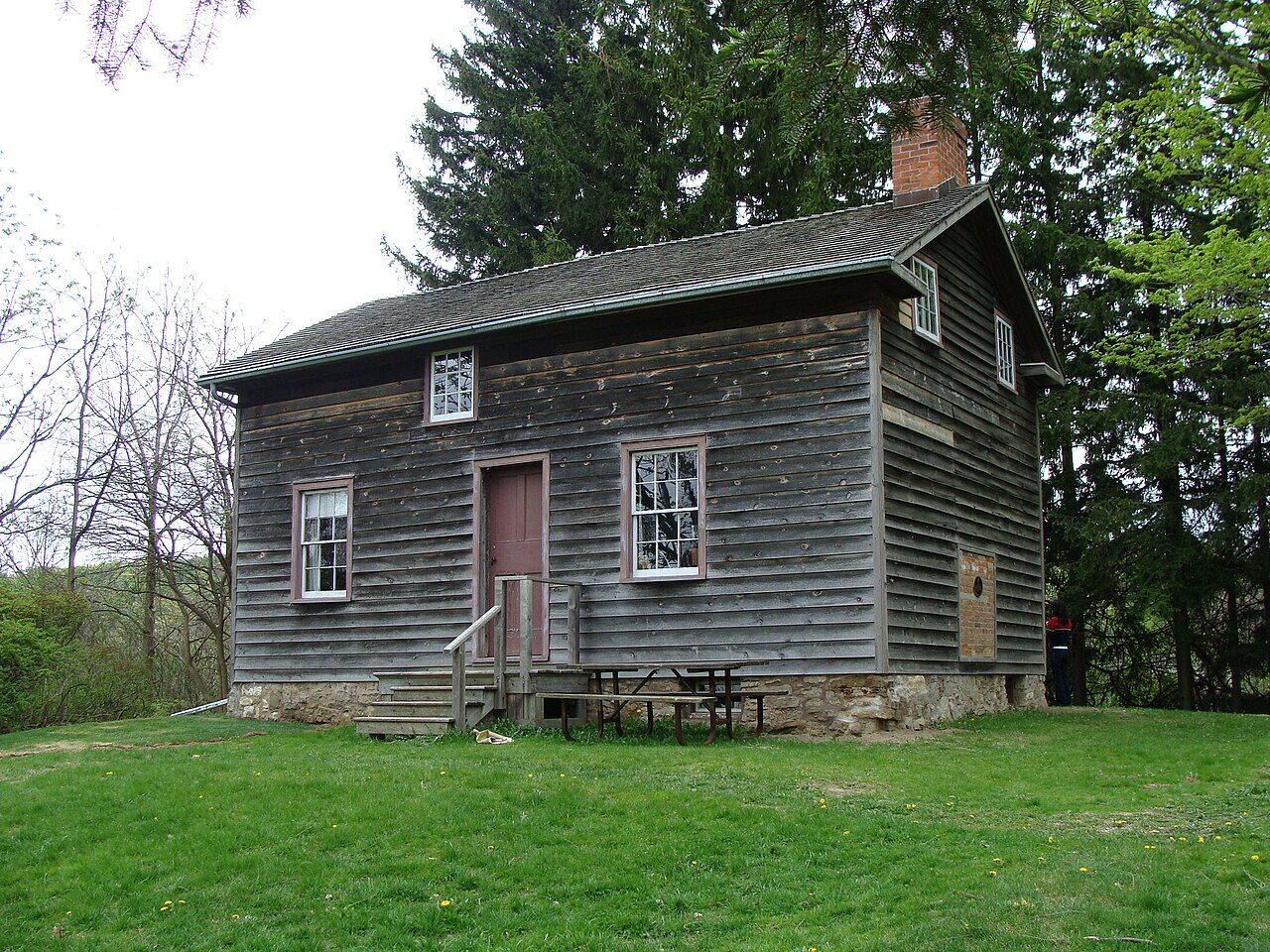 Griffin House, the 1827 board farmhouse of Enerals Griffin, a National Historic Site in the Dundas Valley, Ancaster