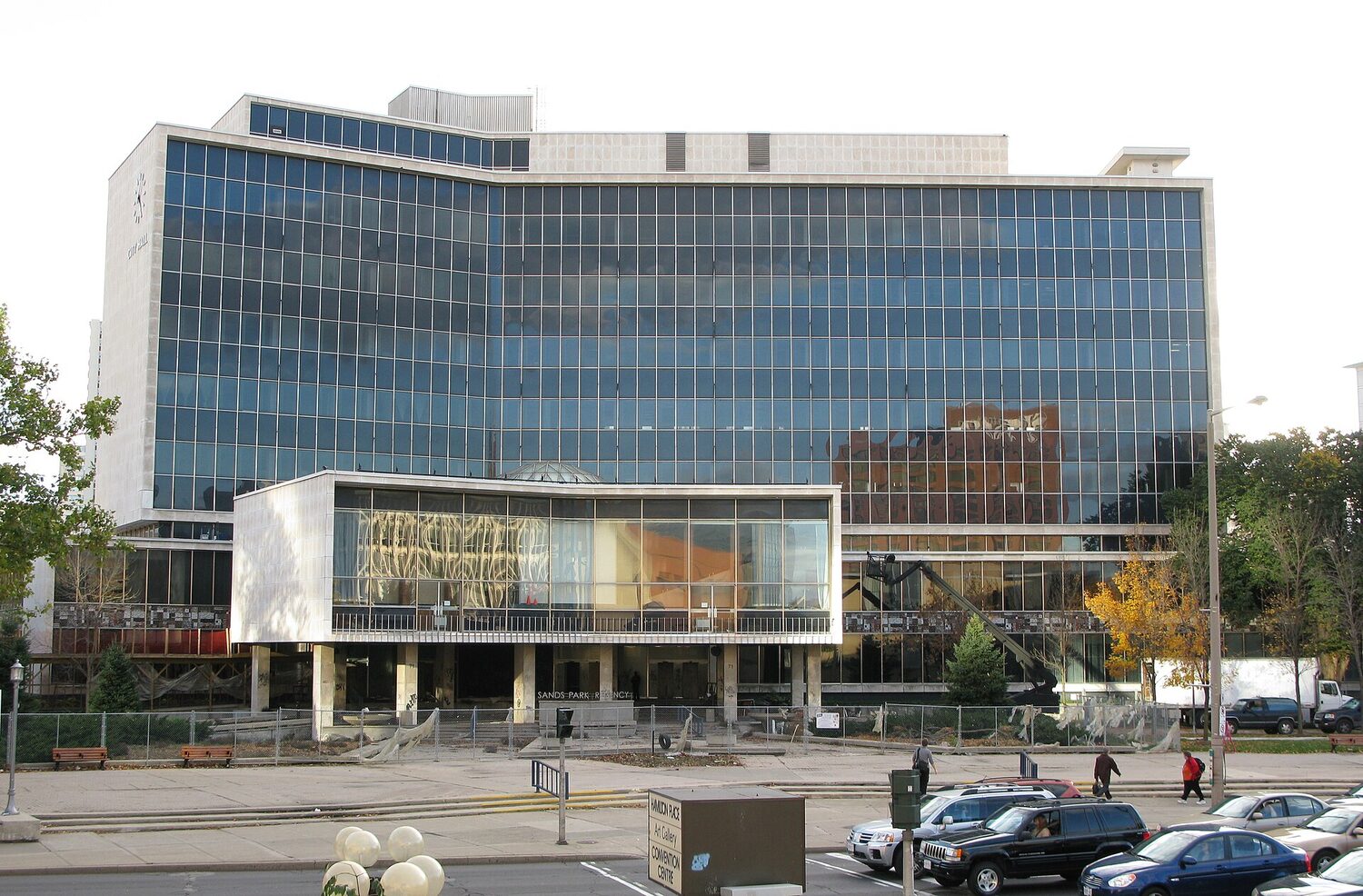 Hamilton City Hall, the modernist civic building in downtown Hamilton